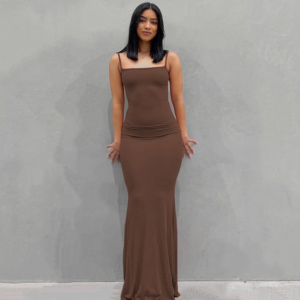 EBXN  Mujer Vestido Largo Casual Tirantes