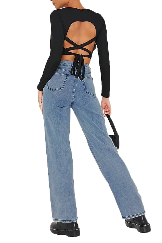 EBXN Tiro Alto Wide Rectos Jeans
