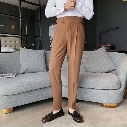 EBXN Pantalones de traje para hombre
