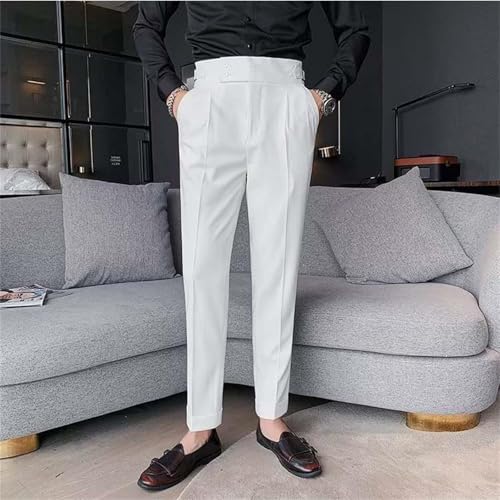 EBXN Pantalones de traje para hombre