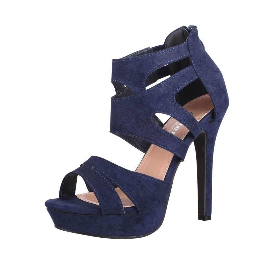 EBXN Zapato de Tacón Alto Mujer Abierto Stilettos Chunkyrayan