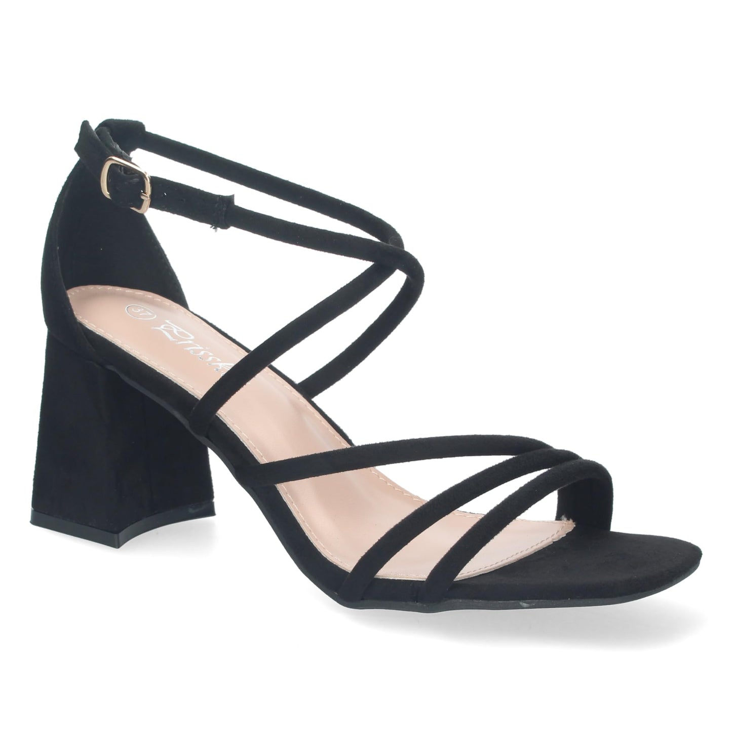 EBXN Sandalia de Tacon para Mujer