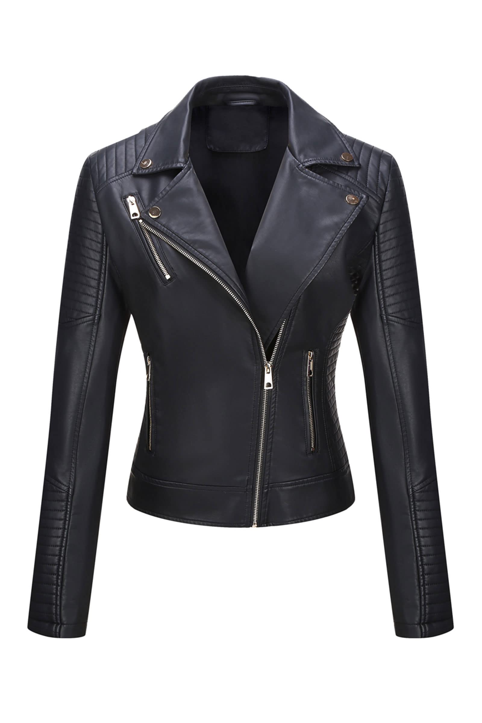 EBXN  Chaqueta Para Mujer Cuero