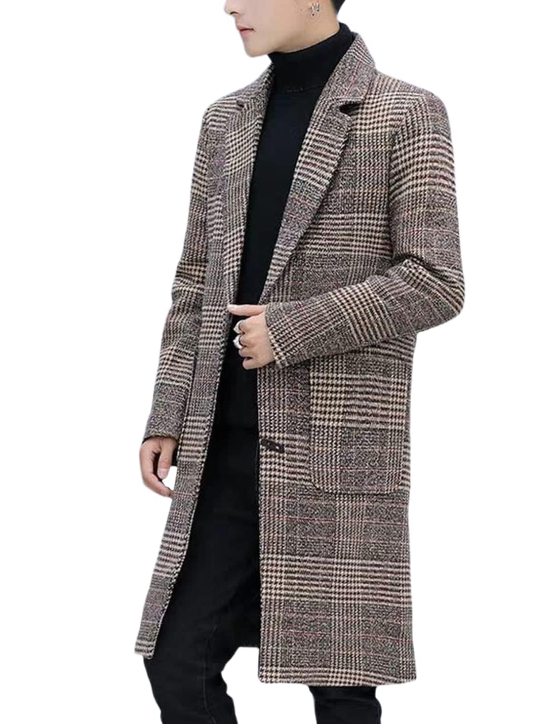 eBexxin - Men's Wool Blend Pea Coat