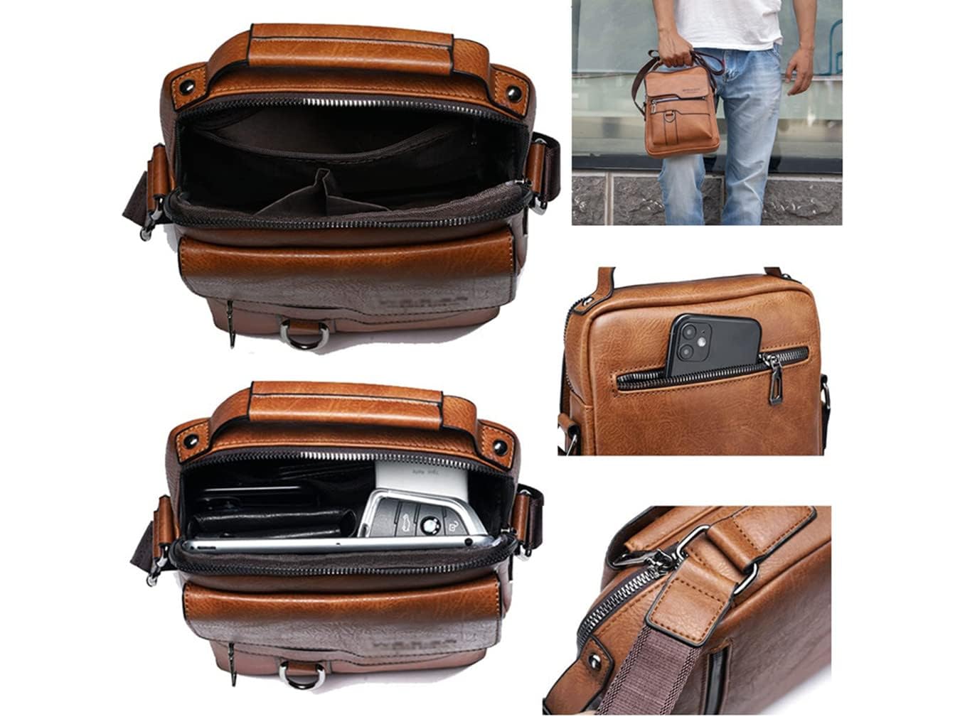 EBXN - Bolsos Bandolera para Hombre