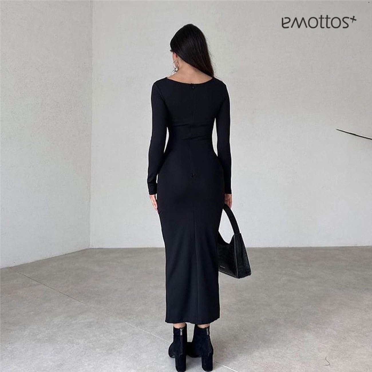 EBXN EMOTTOS Sexy Ruched Dress