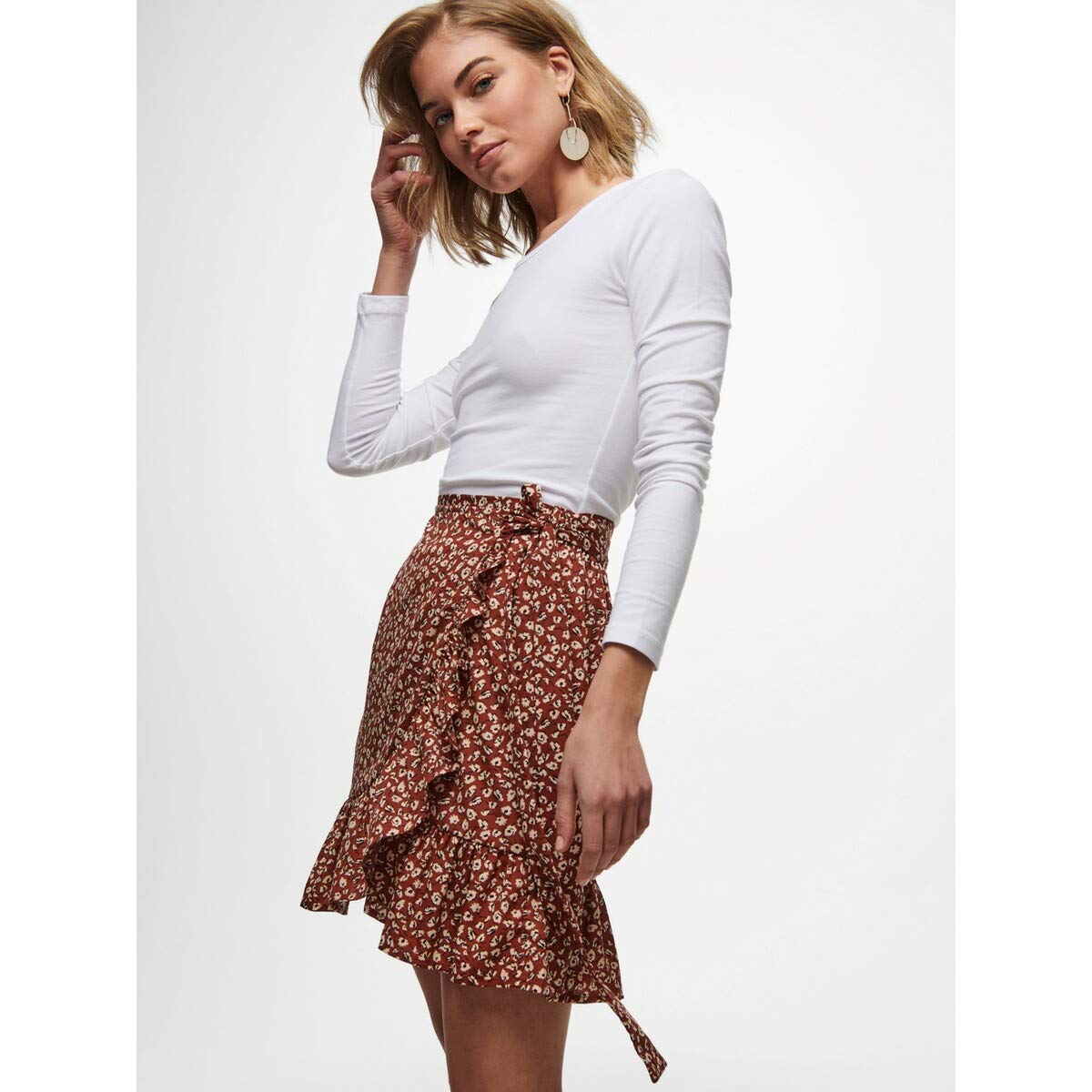 EBXN Wrap Skirt Wvn Noos Falda para Mujer