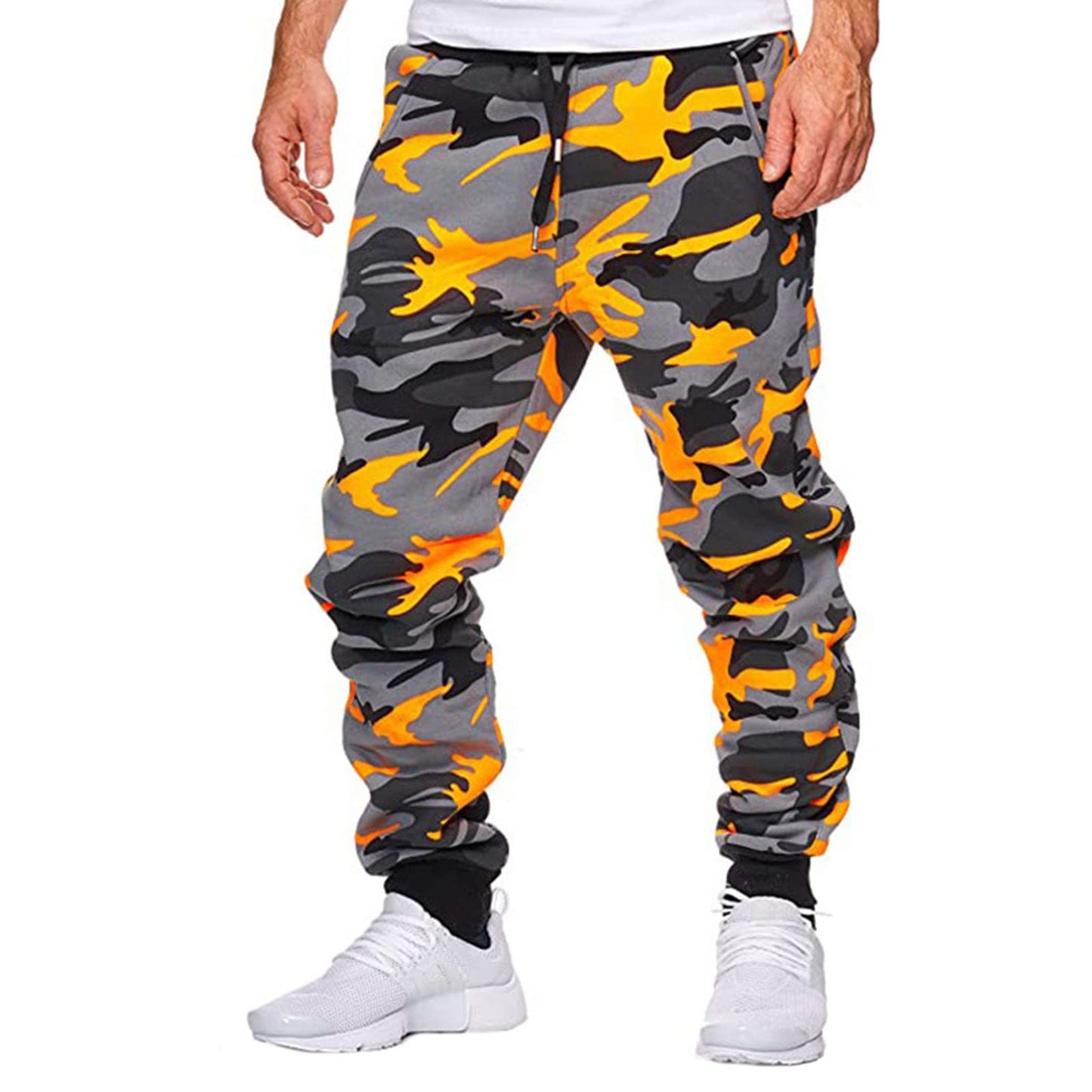 EBXN Pantalones cargo de cintura elástica
