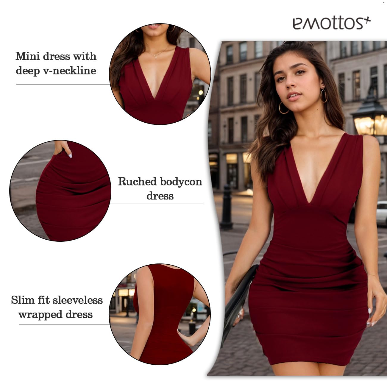 Mujeres Mini Wrap Vestido