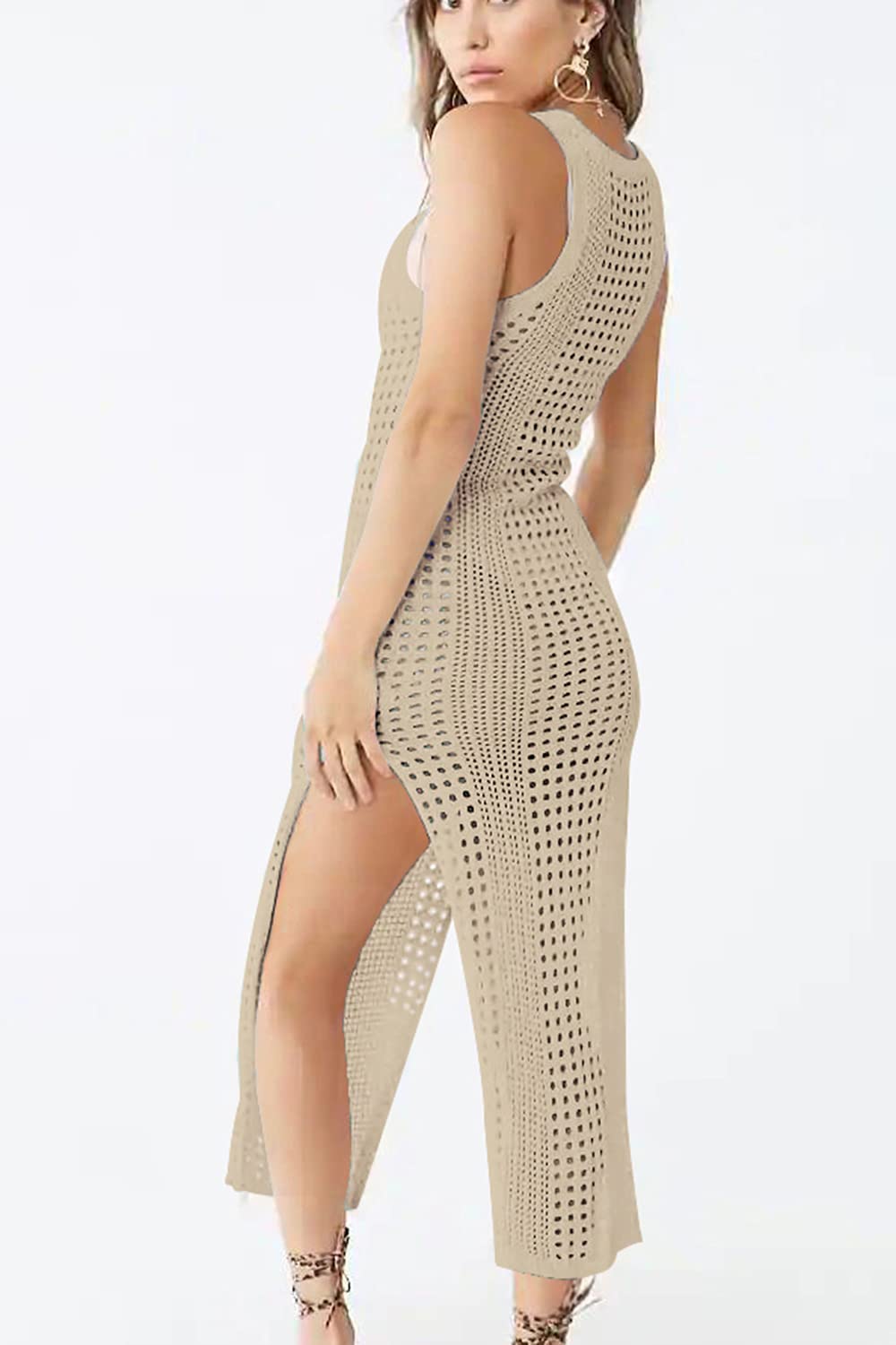 EBXN Vestido largo de punto para mujer