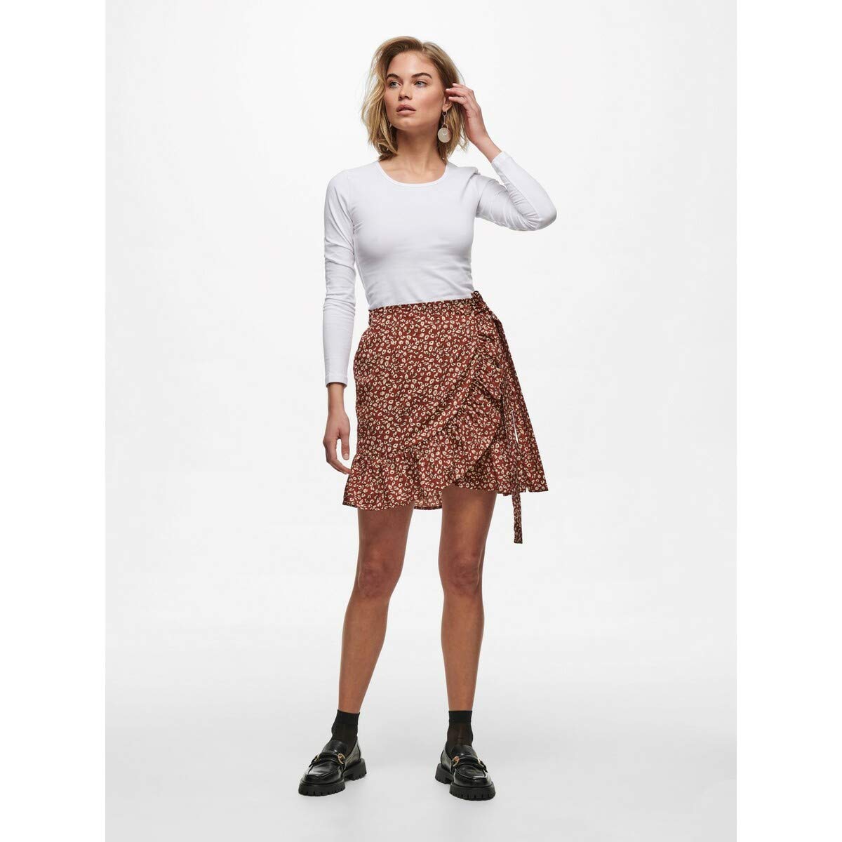 EBXN Wrap Skirt Wvn Noos Falda para Mujer
