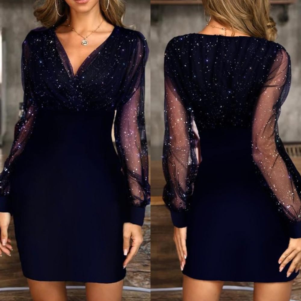 Vestidos Corto Manga Larga