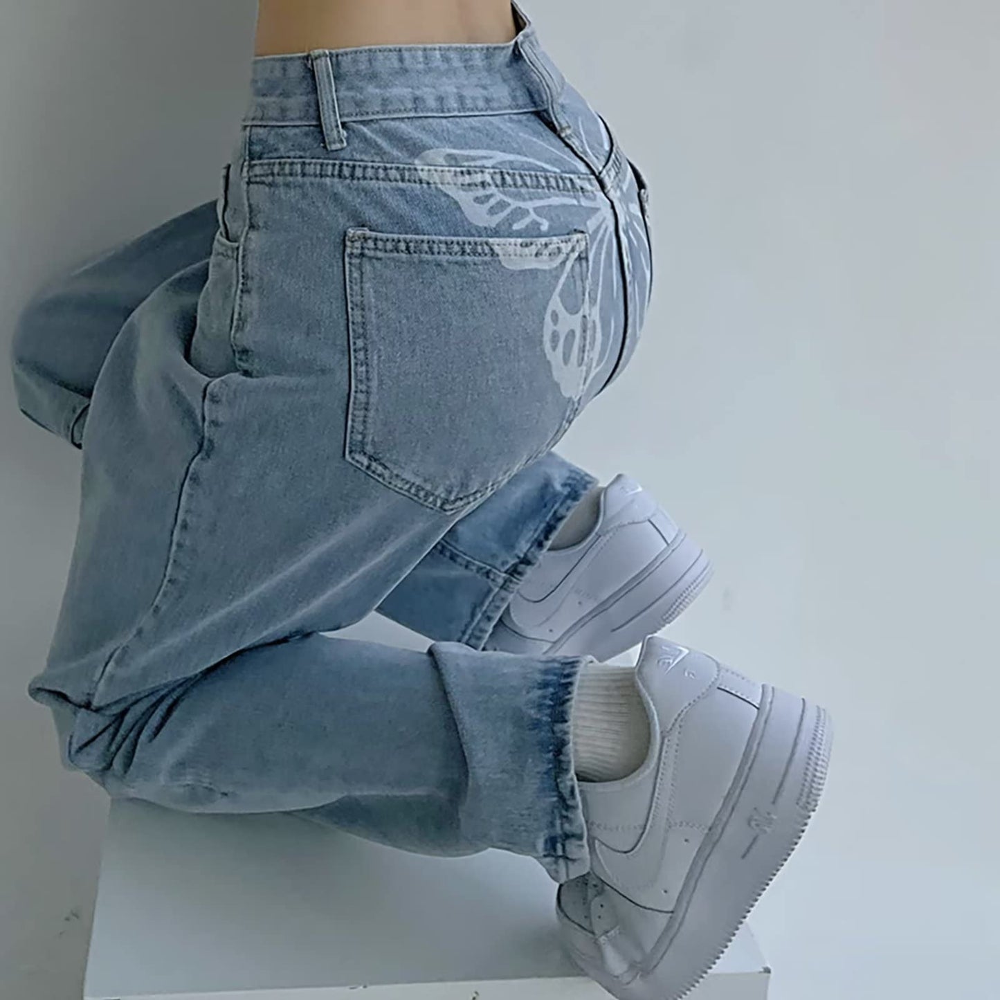 EBXN Tiro Alto Wide Rectos Jeans