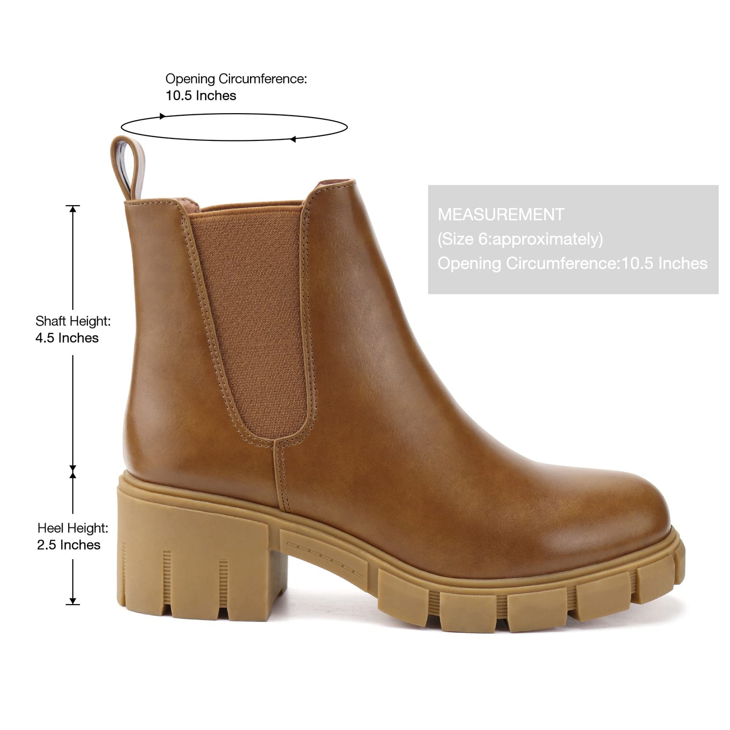 EBXN Women Platform Ankle Boots