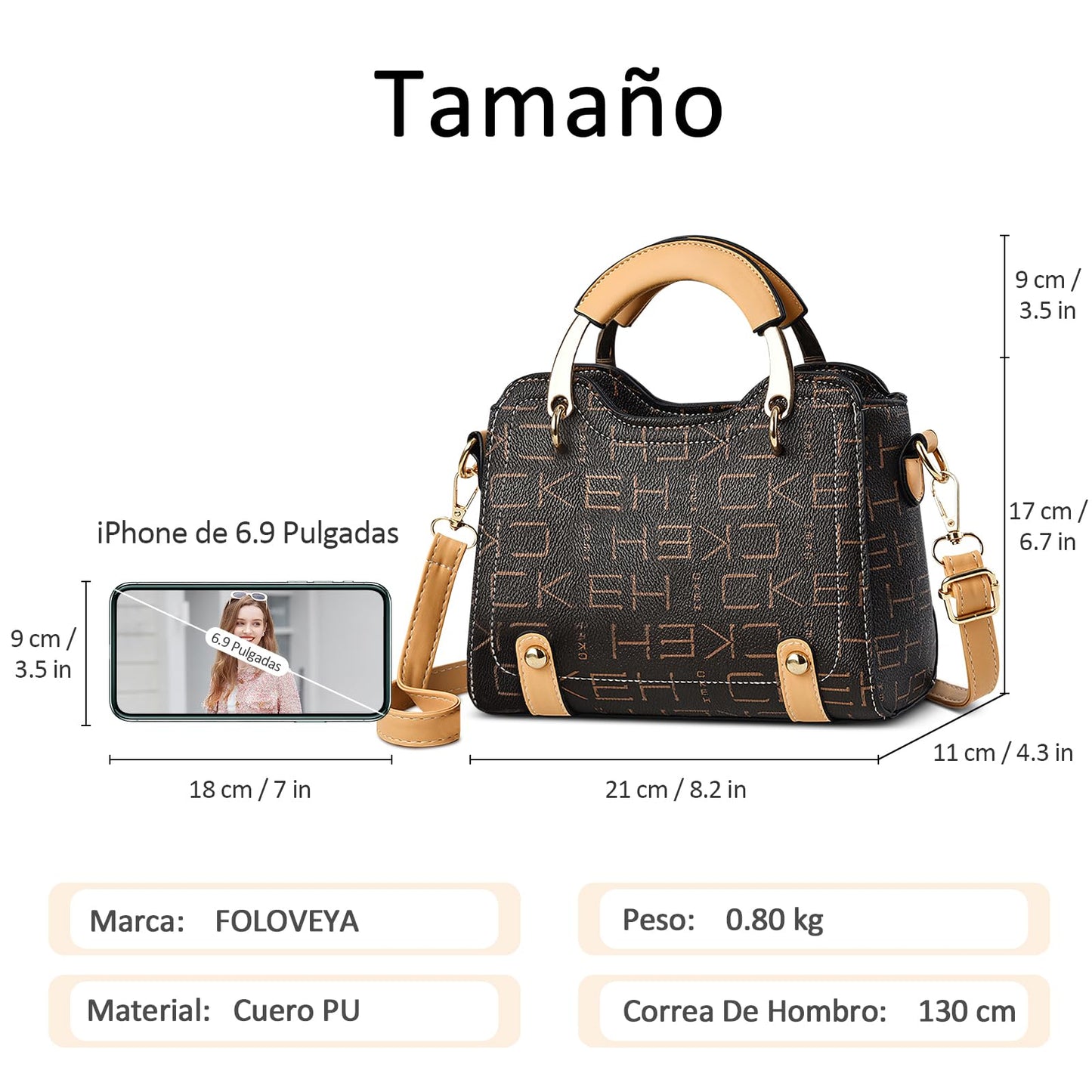 EBXN Moda Bolso de Mano
