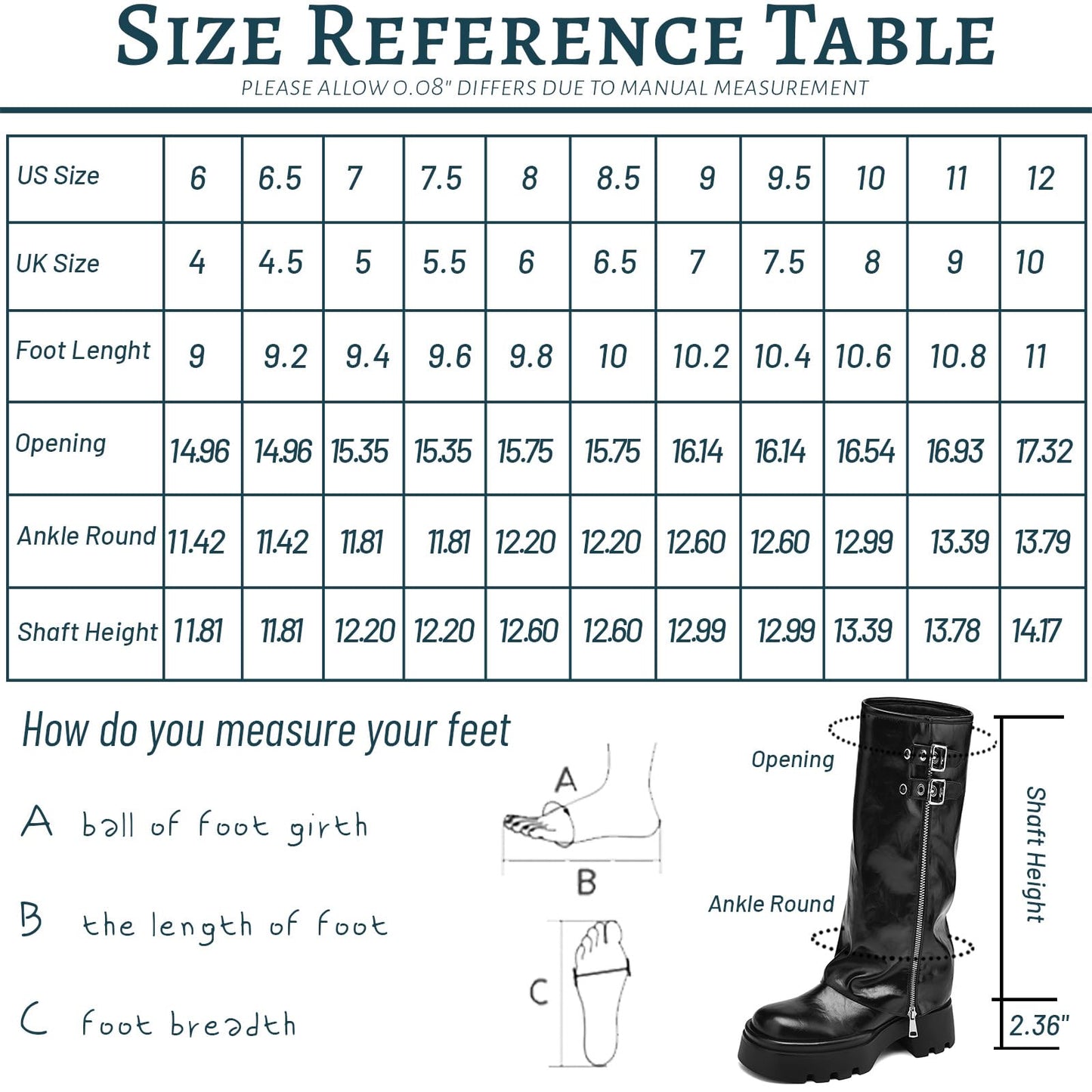 EBXN Women's Knee High Boots