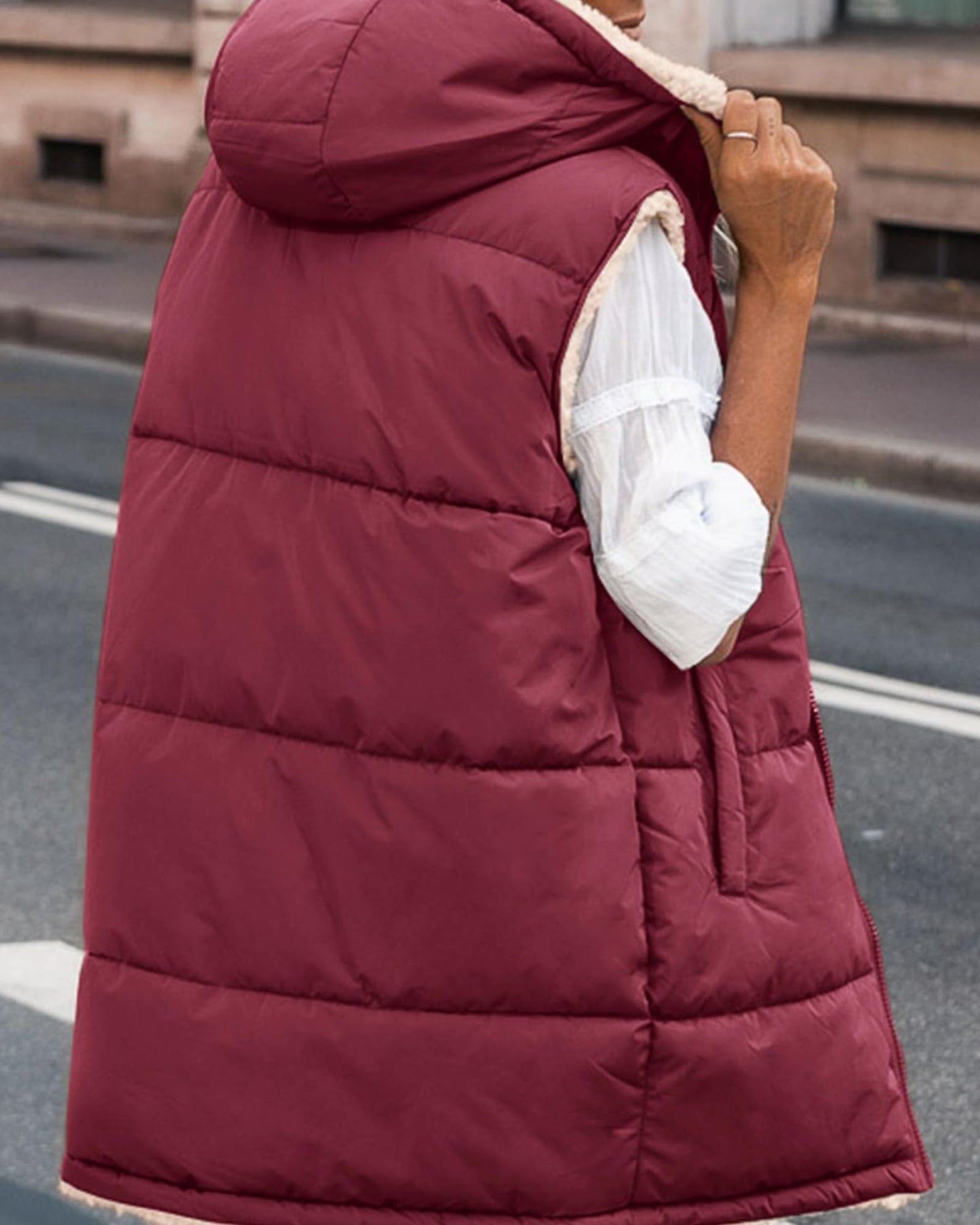 EBXN Long Puffer Vest Women