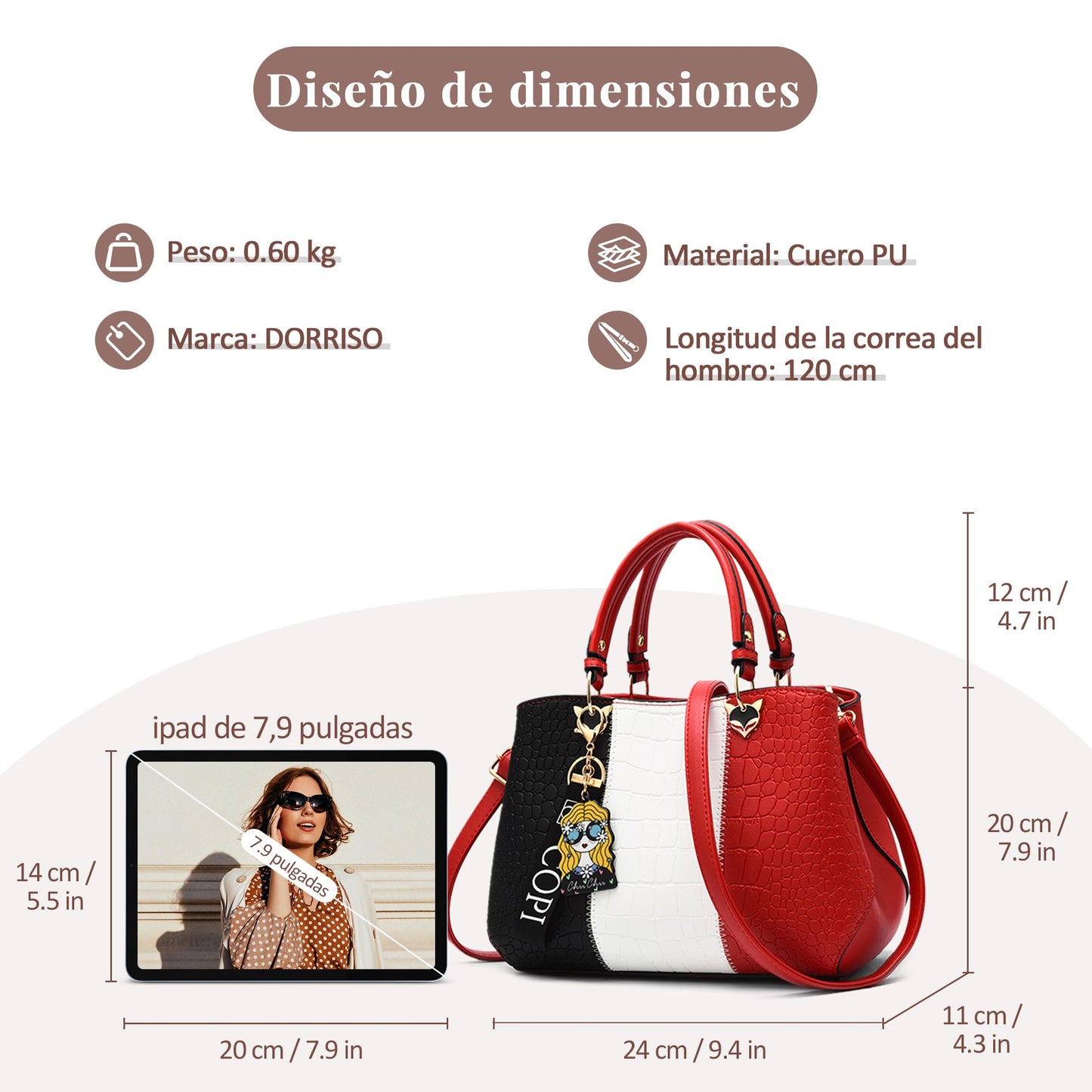 EBXN Moda Bolsos de Mano Mujer