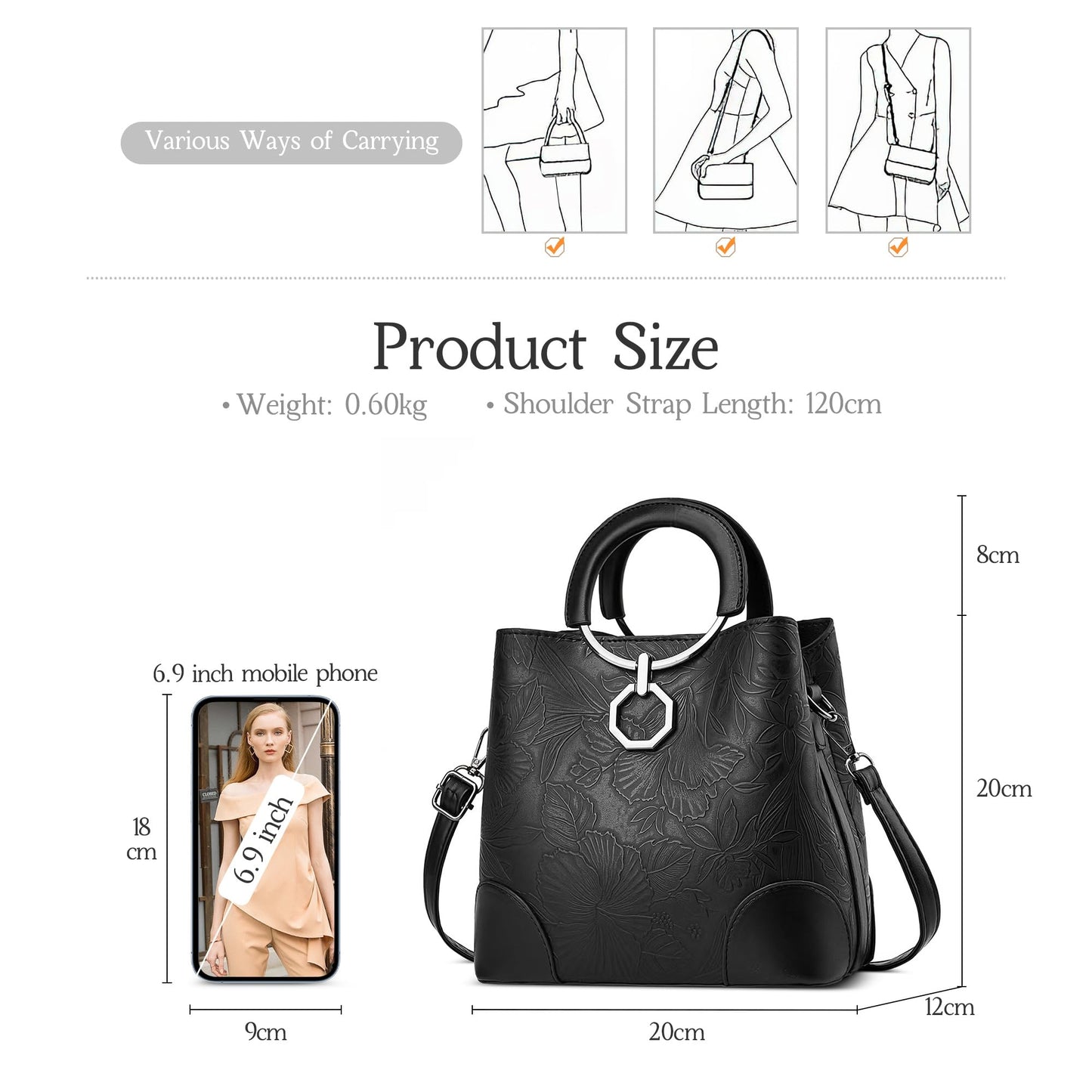 EBXN Bolsos de mujer Elegante