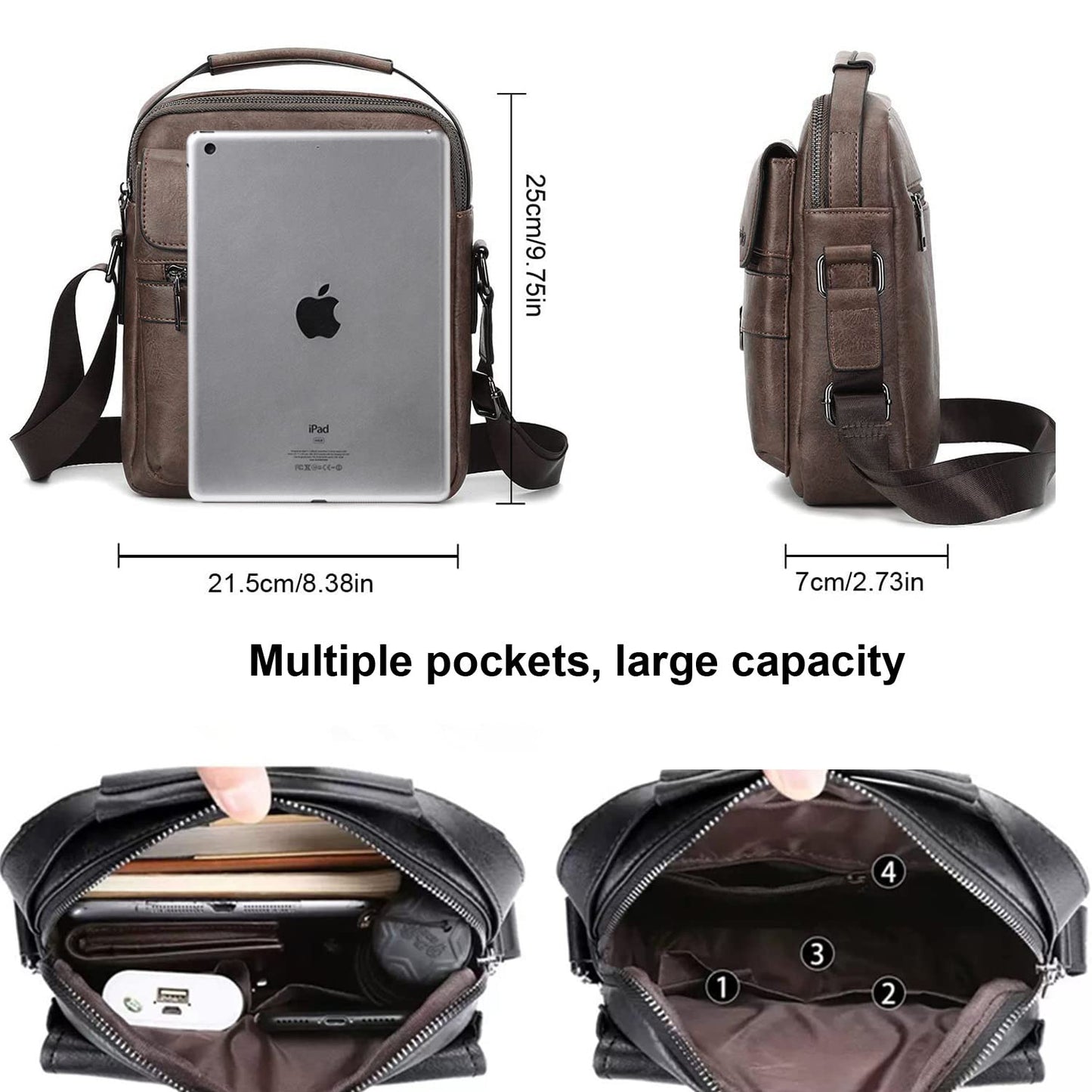 EBXN - Bolsos Bandolera para Hombre