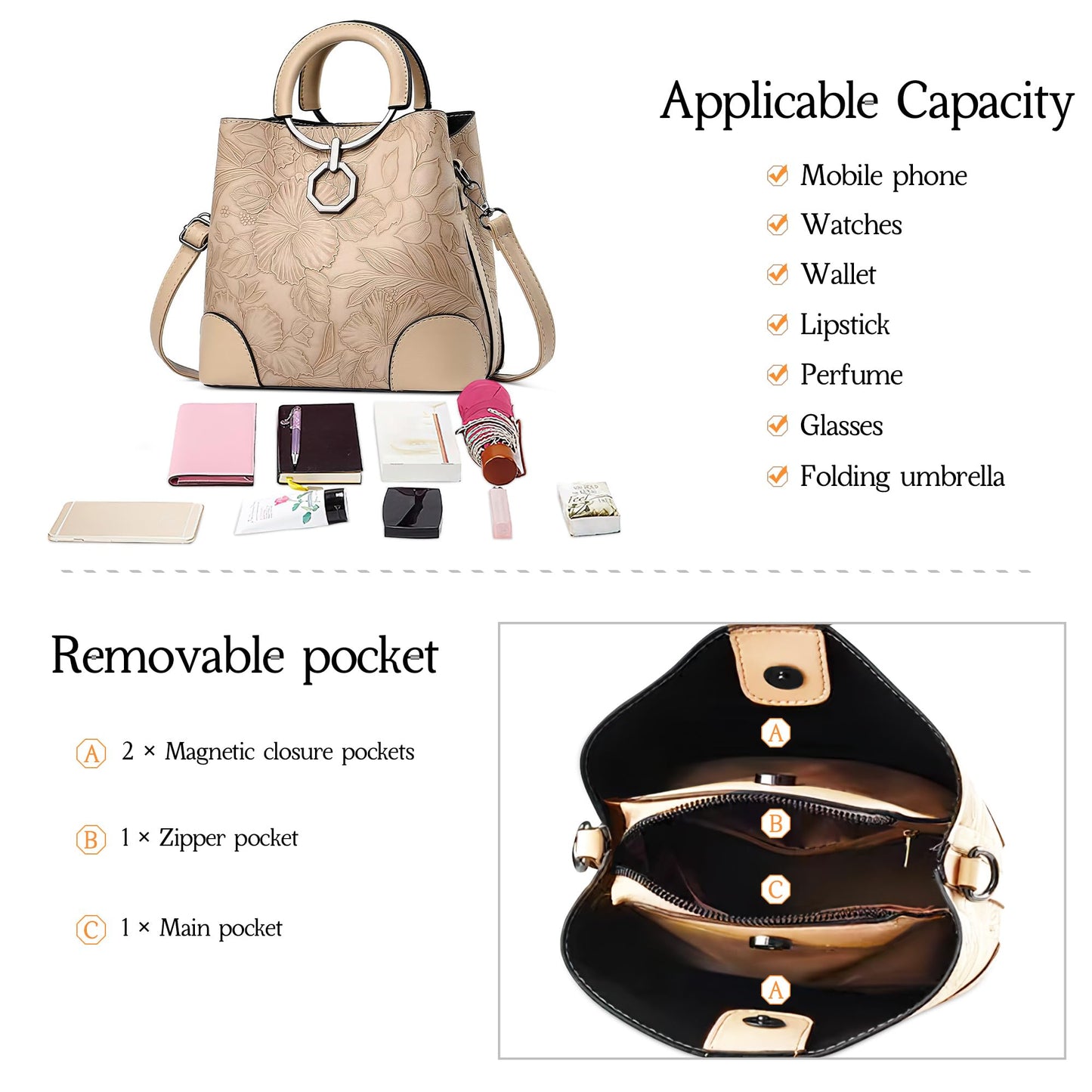 EBXN Bolsos de mujer Elegante