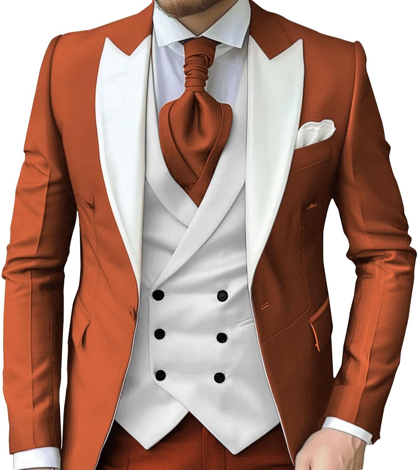 eBexxin - Suits for Men Slim Fit 3 Piece