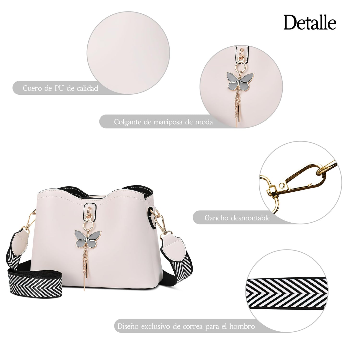 EBXN Bolso de Hombro de Moda para Mujer