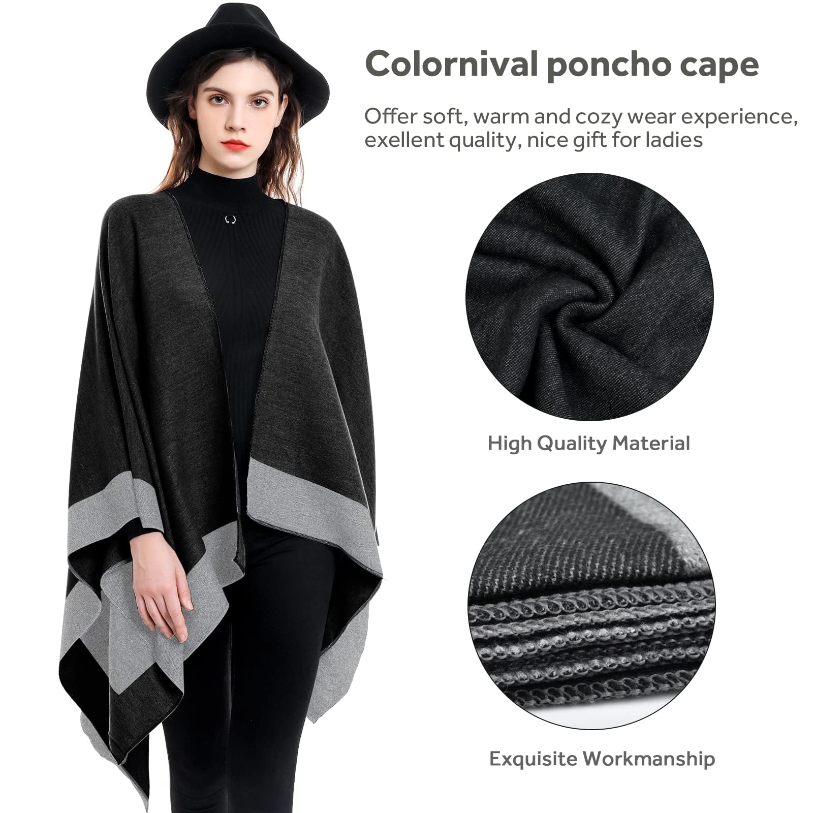 EBXN Colornial Chal Elegante para Mujer