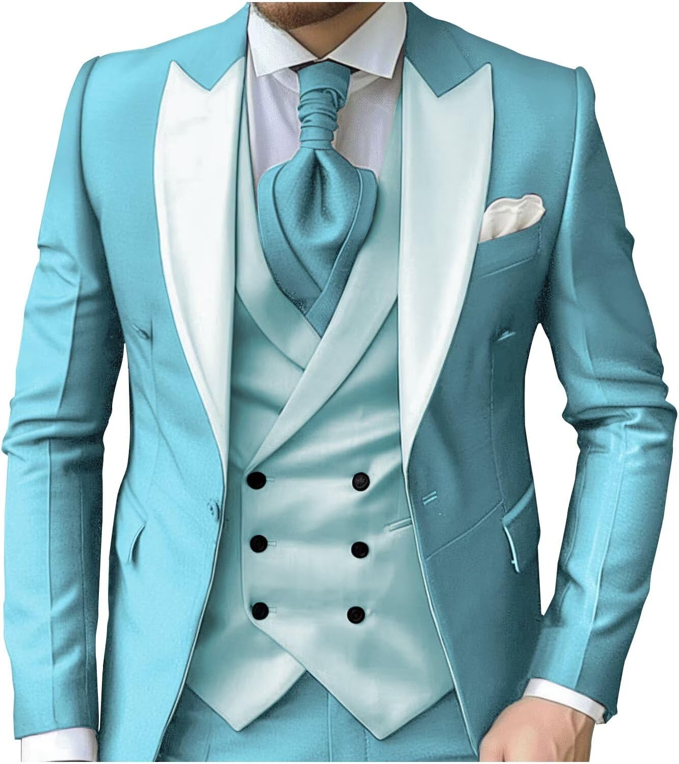 eBexxin - Suits for Men Slim Fit 3 Piece