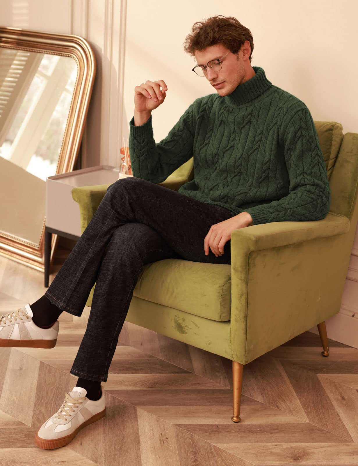 EBXN Men's Turtneck Pullover Sweaters