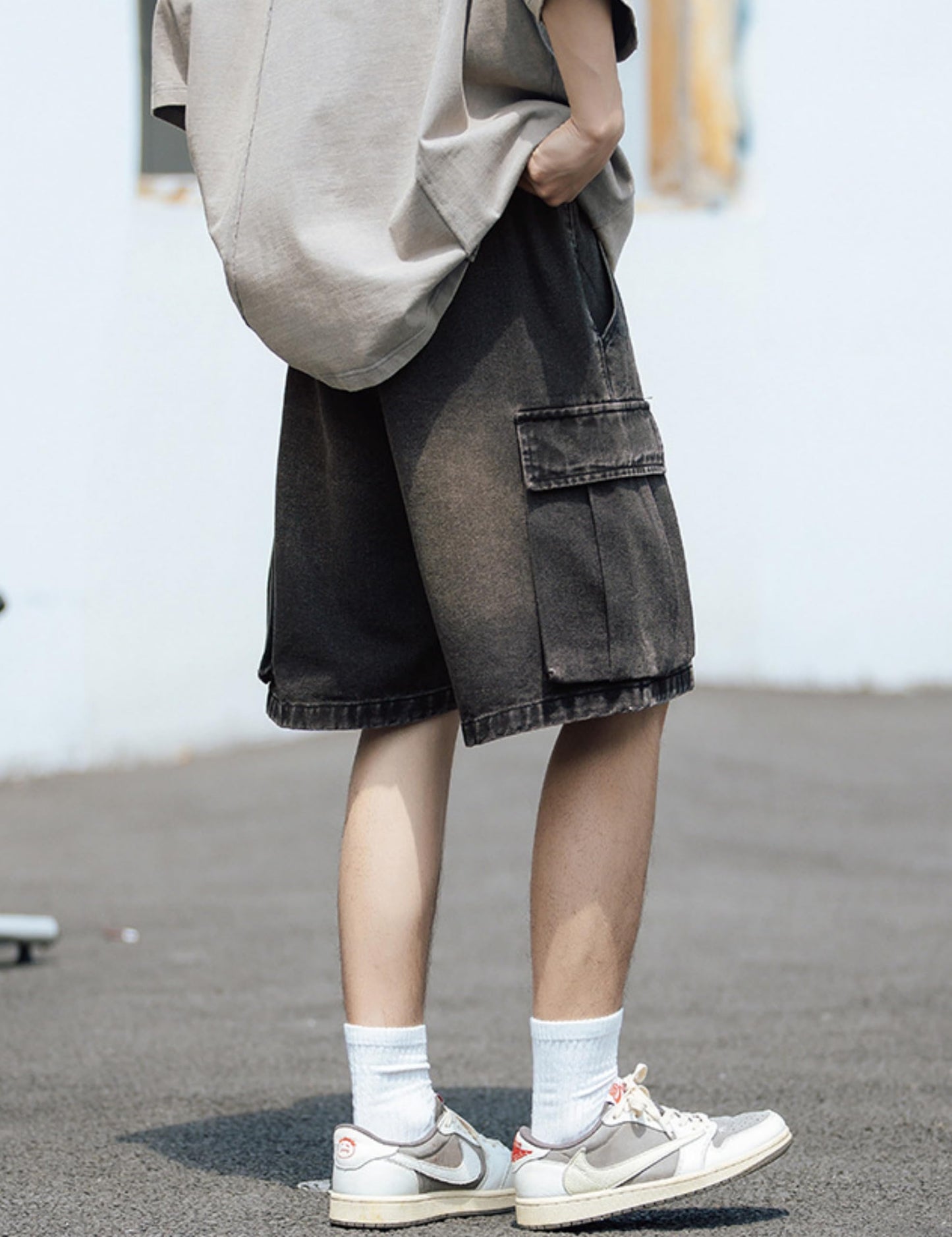Baggy Jeans Shorts Men