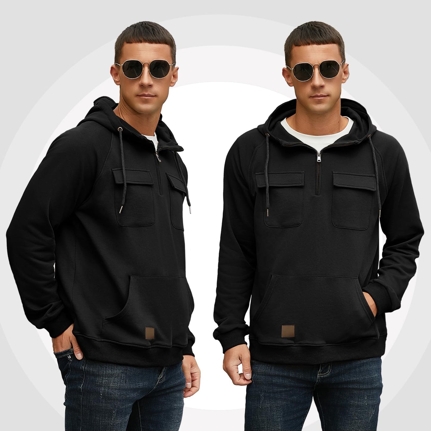 EBXN Men's Cargo Hoodies