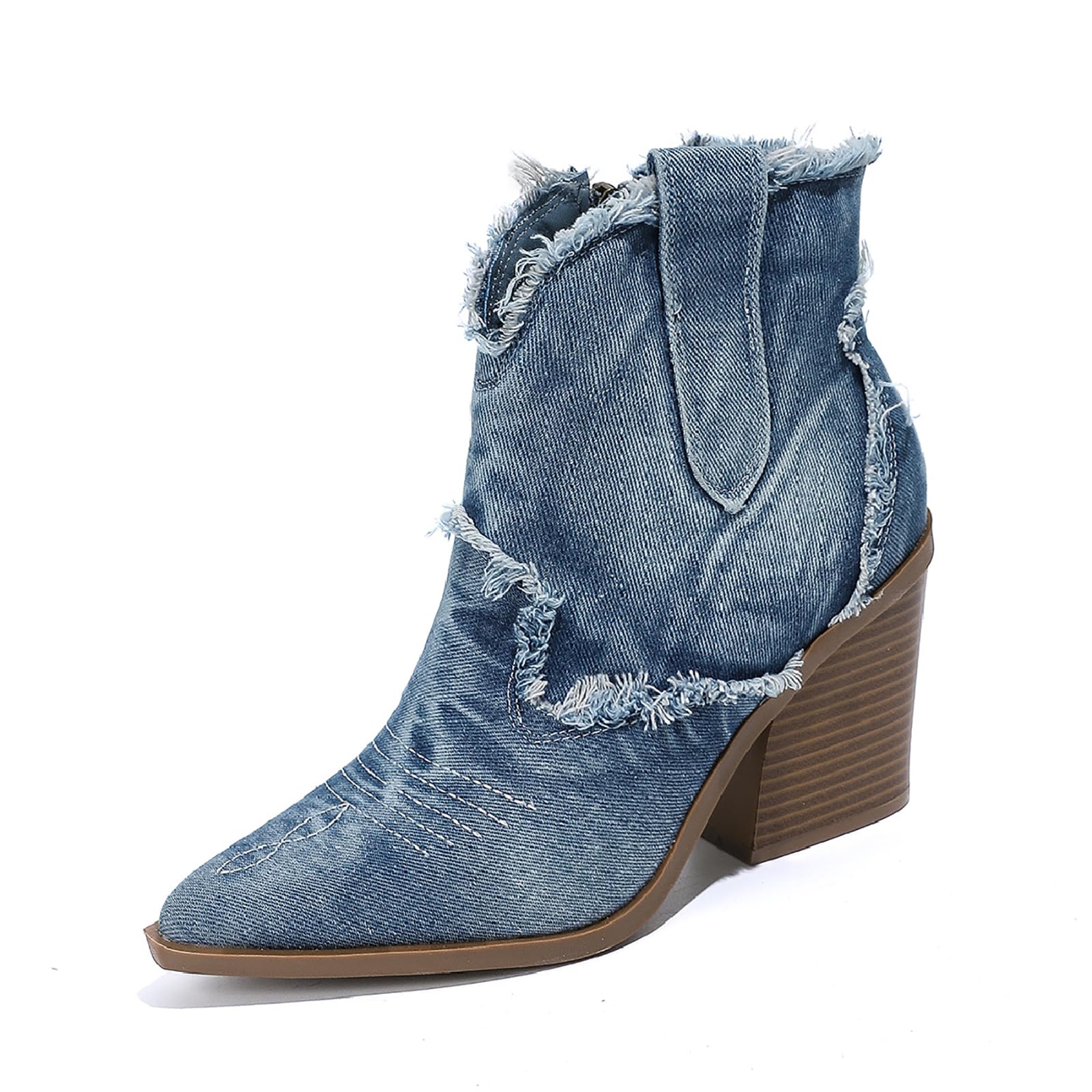 EBXN Women's Cowboy Ankle Boots