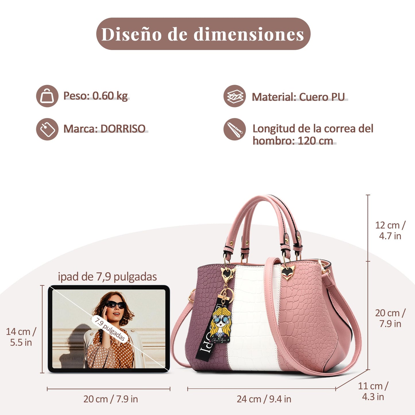 EBXN Moda Bolsos de Mano Mujer