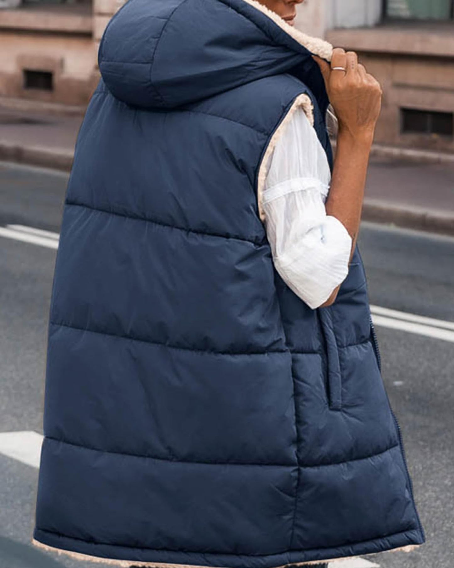 EBXN Long Puffer Vest Women