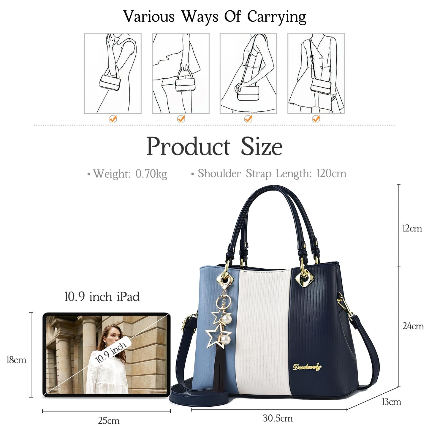 EBXN Elegante Bolsos De Mano