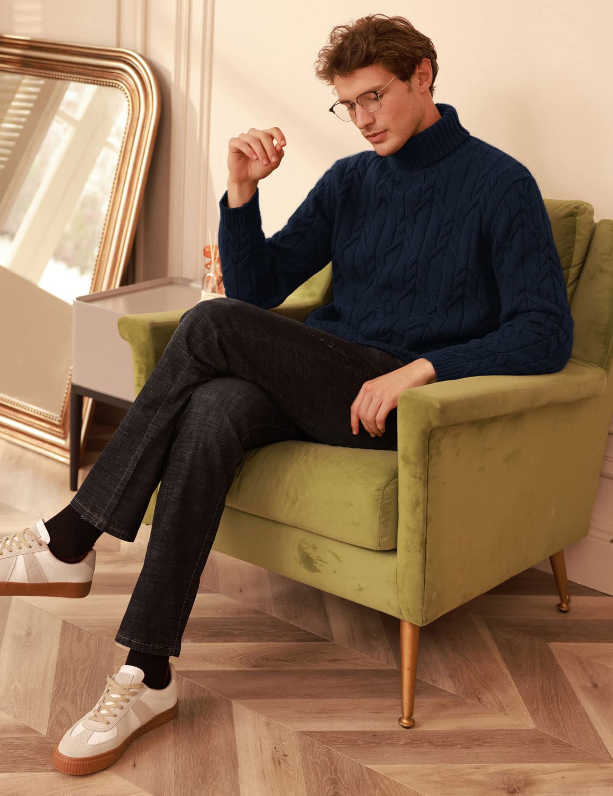 EBXN Men's Turtneck Pullover Sweaters