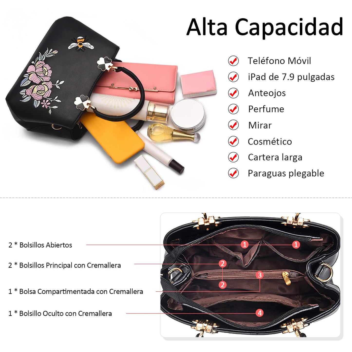 EBXN Elegante Bolsos para Mujer