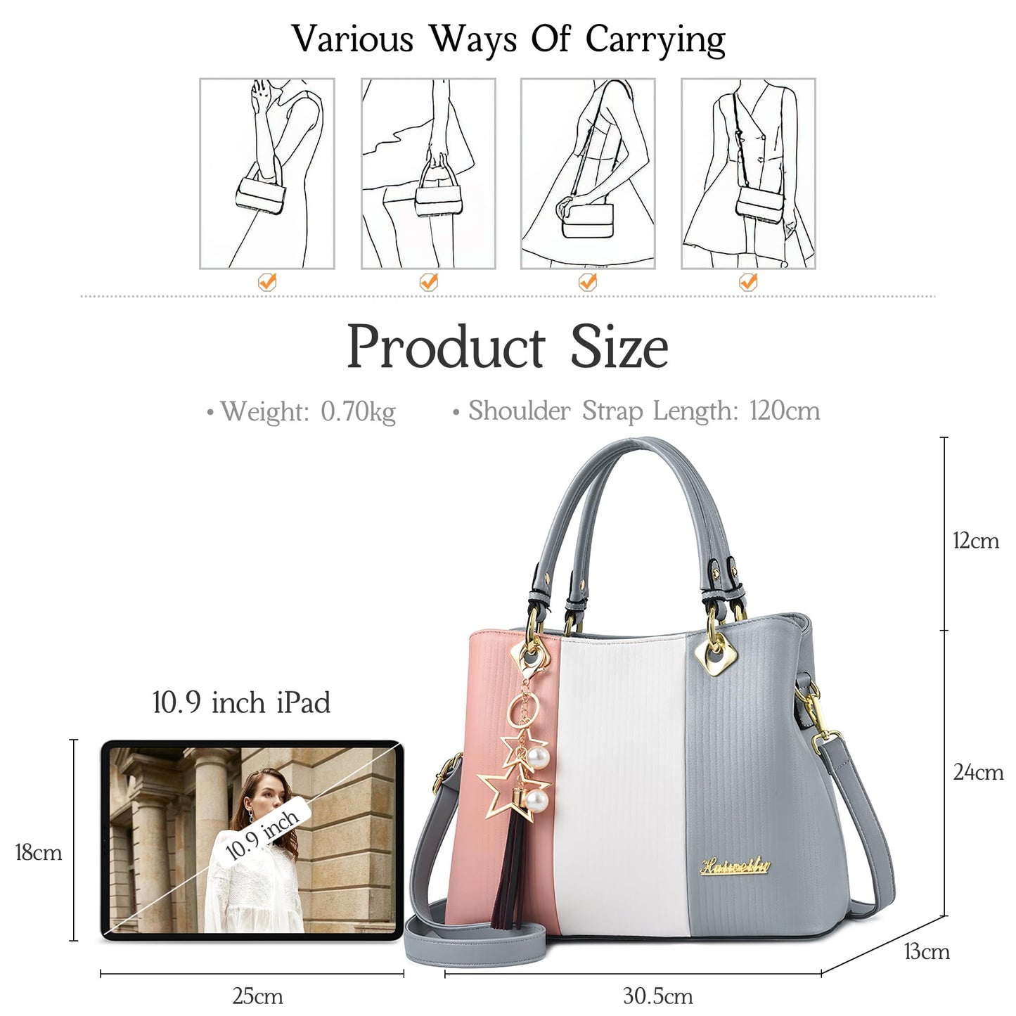 EBXN Elegante Bolsos De Mano