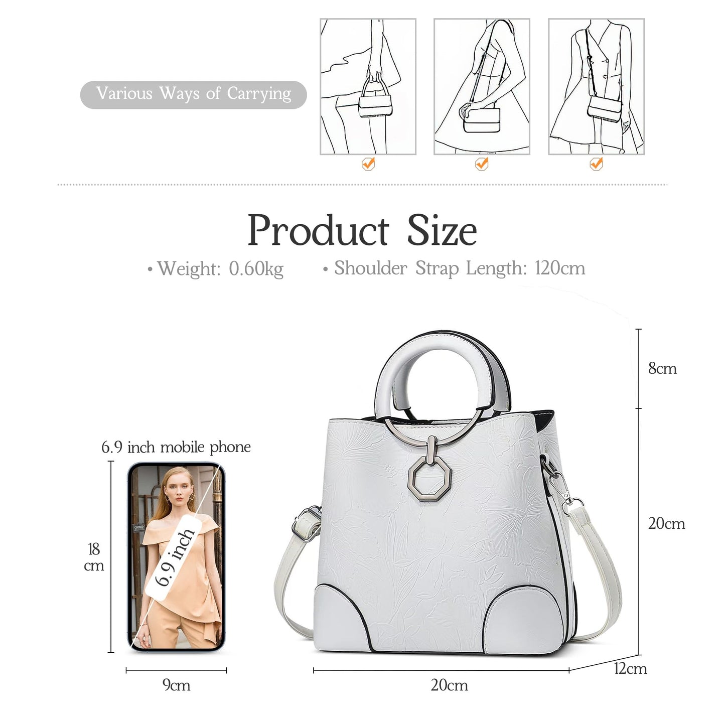 EBXN Bolsos de mujer Elegante