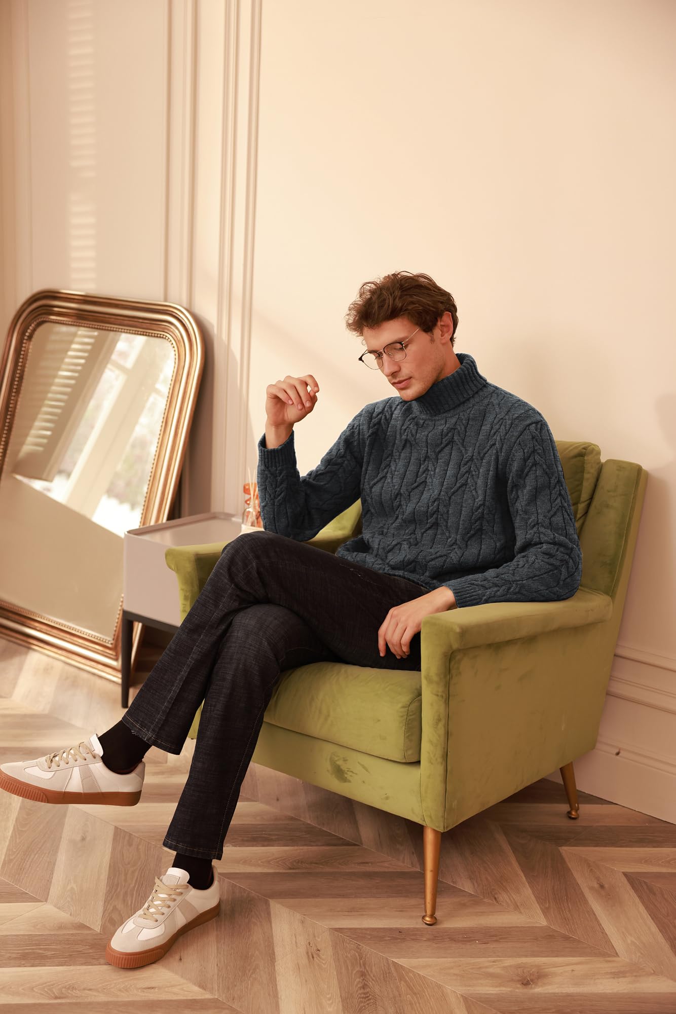 EBXN Men's Turtneck Pullover Sweaters