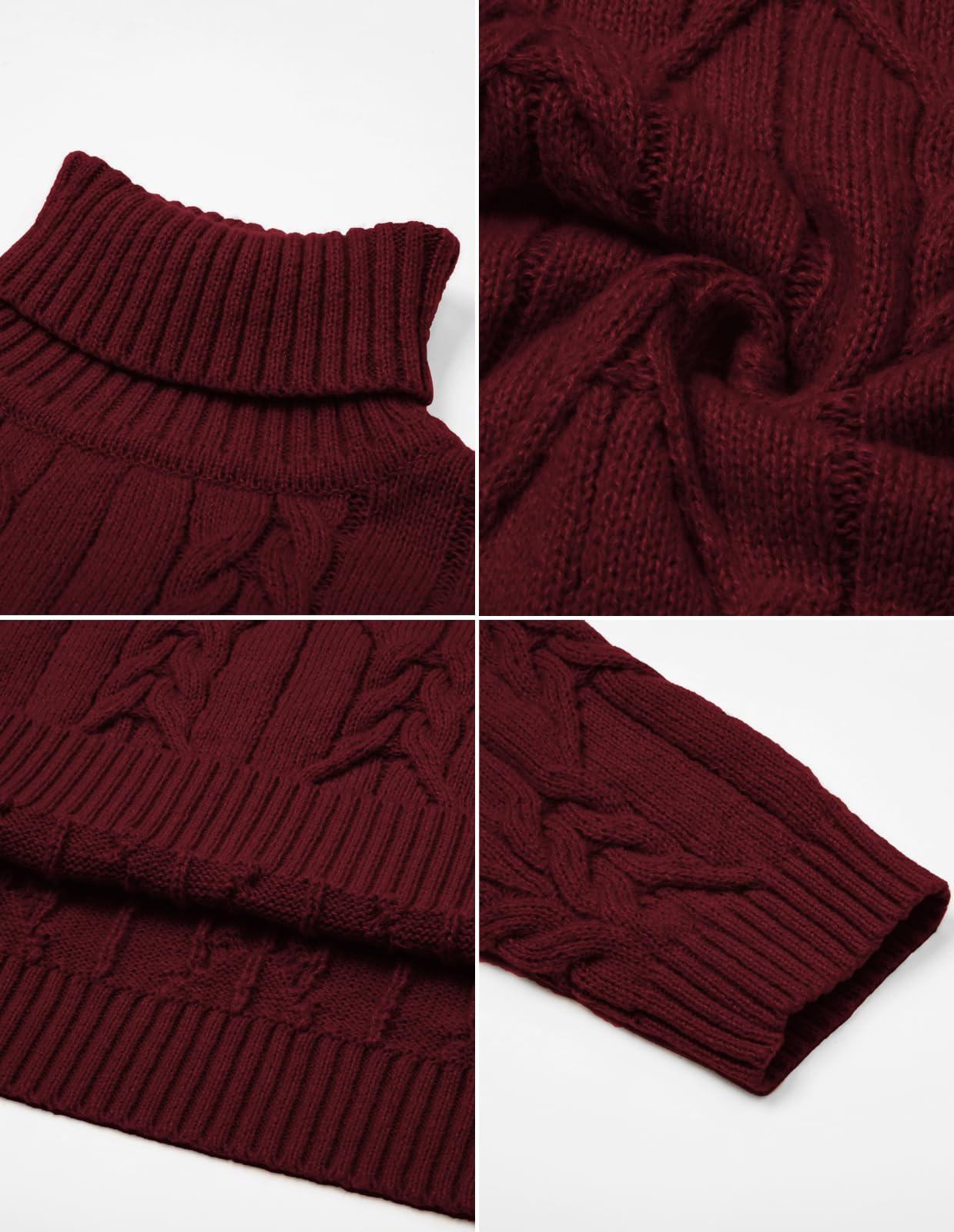 EBXN Men's Turtneck Pullover Sweaters
