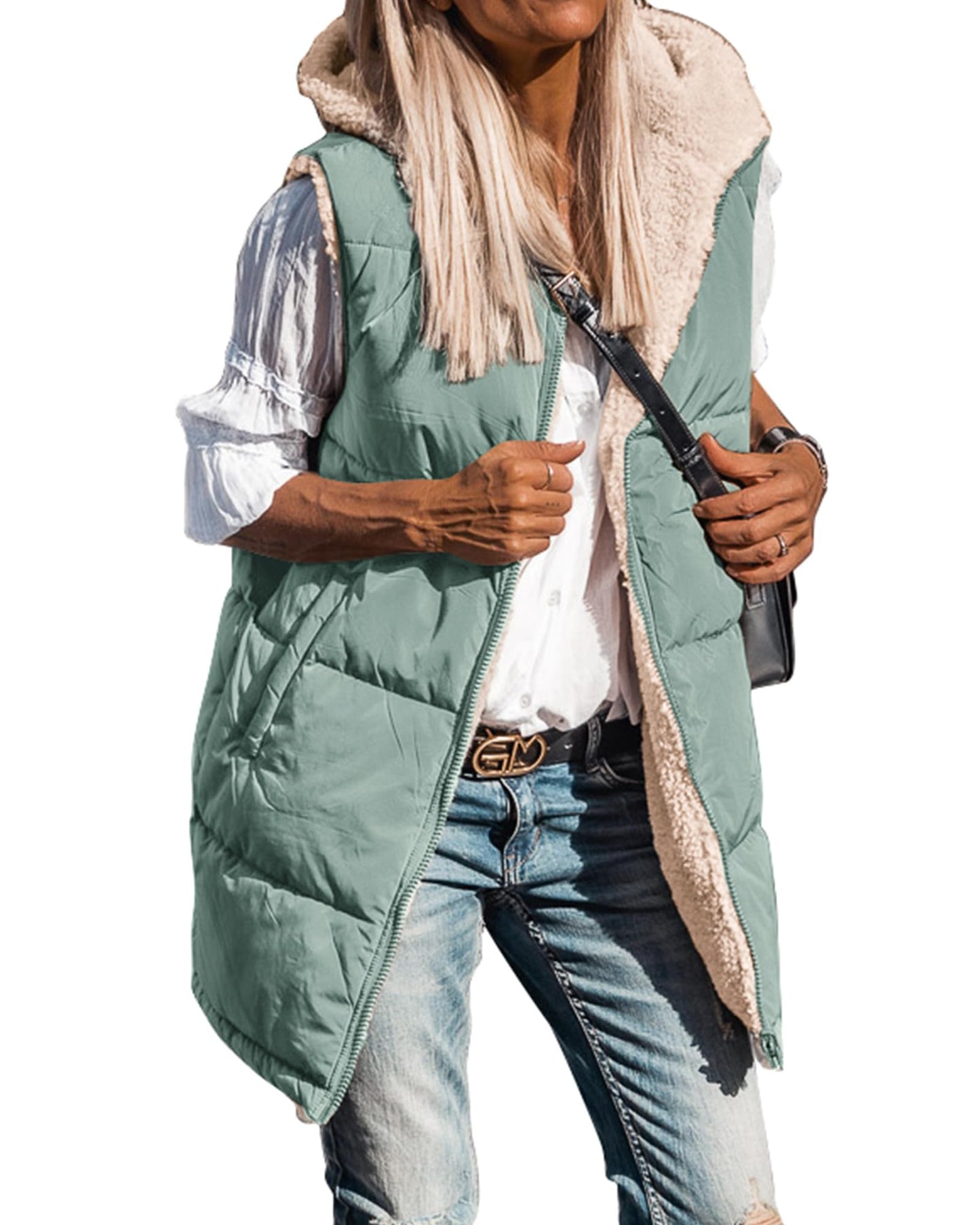 EBXN Long Puffer Vest Women