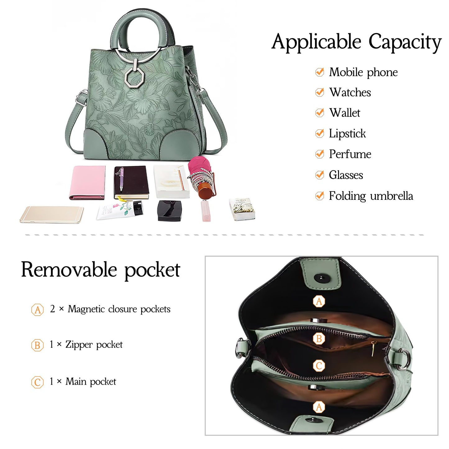 EBXN Bolsos de mujer Elegante