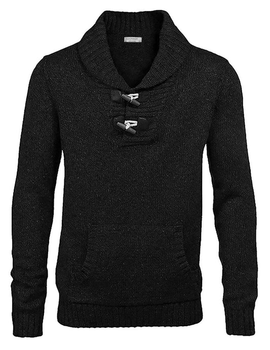 EBXN Men's Shawl Collar Pullover Sweater