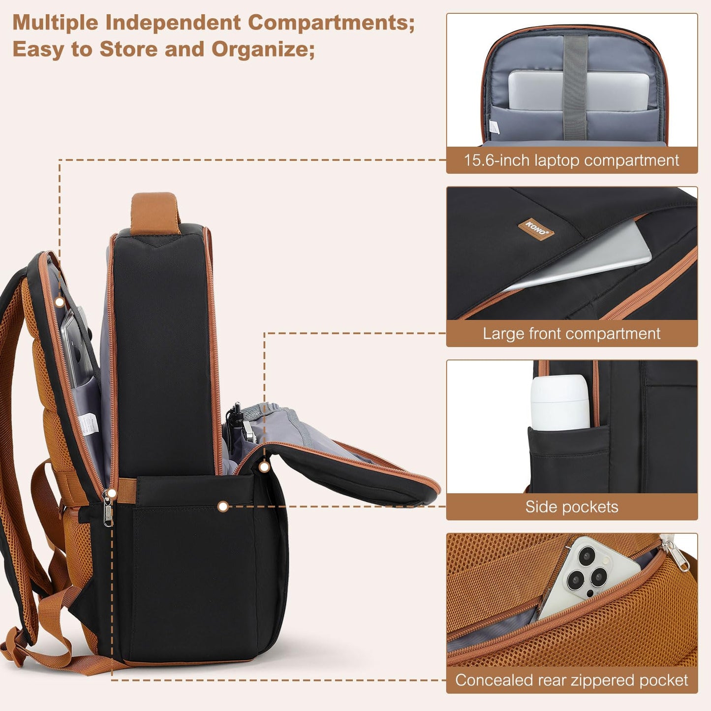 EBXN Mochila para Ordenador Portatil