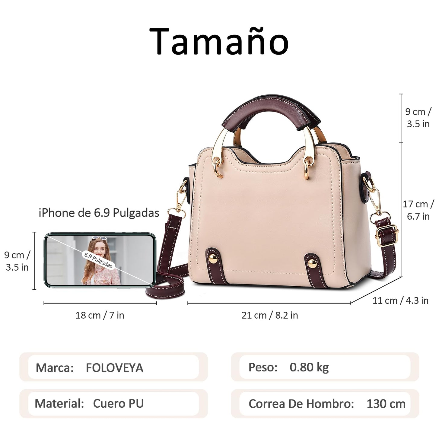 EBXN Moda Bolso de Mano