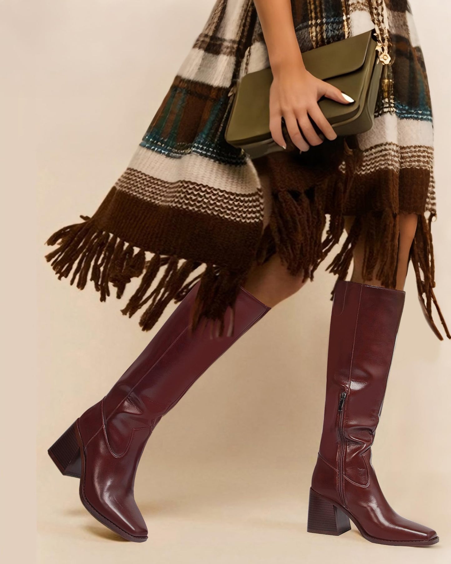 EBXN Knee High Boots for Women
