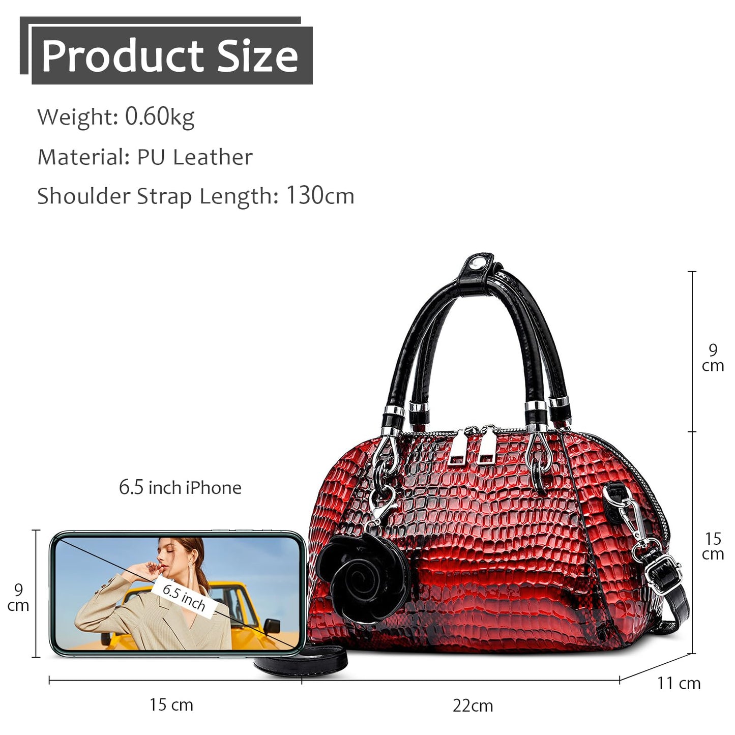 EBXN Bolsa de Mano Cuero
