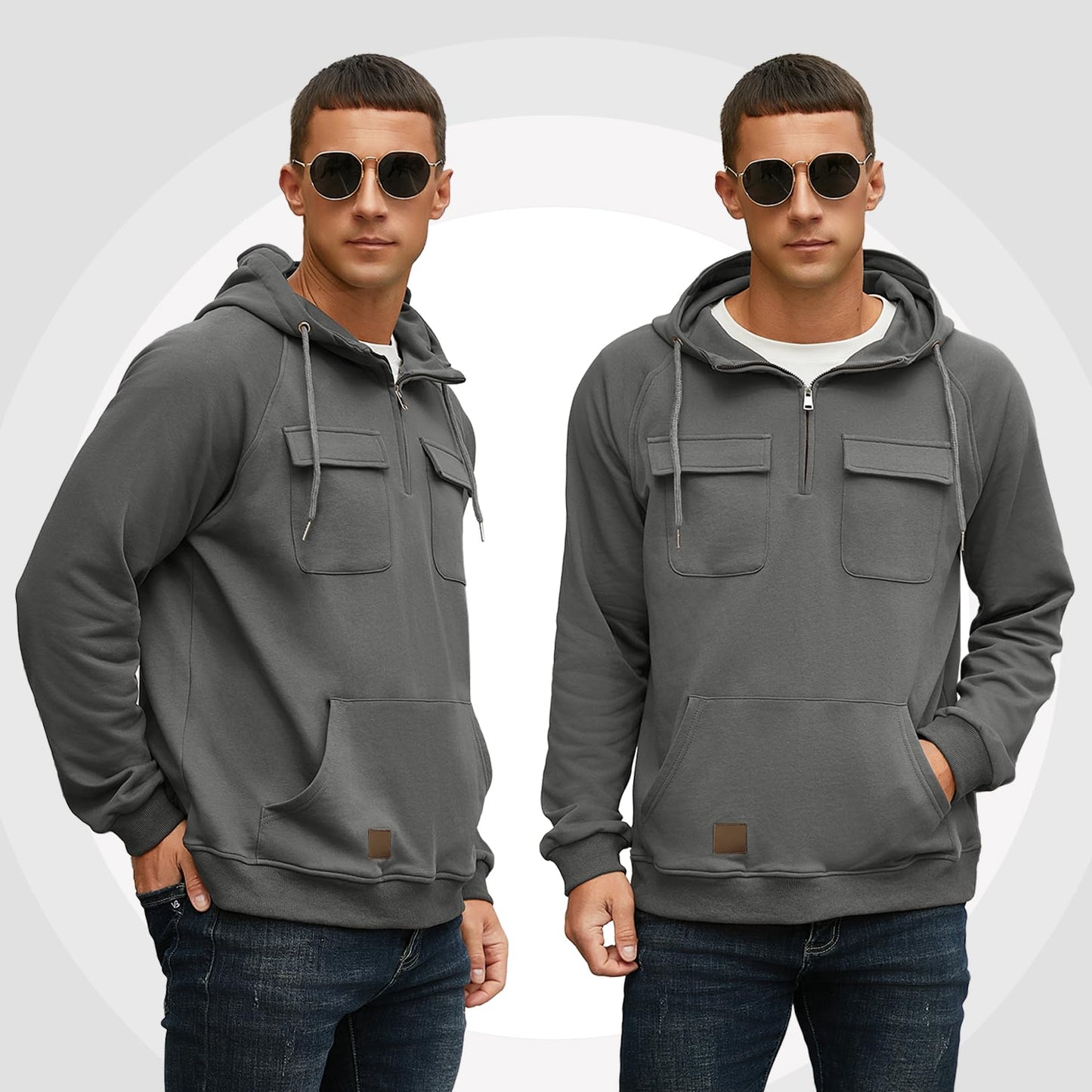 EBXN Men's Cargo Hoodies